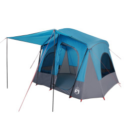 Tente de camping de cabine 5 personnes bleu imperméable