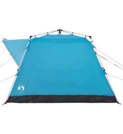 Tente de camping cabine 4 personnes bleu libération rapide