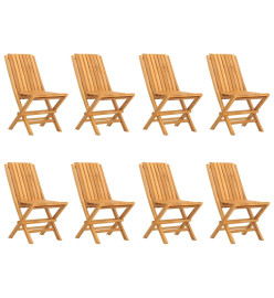 Chaises de jardin pliantes 8 pcs 47x47x89 cm bois massif teck