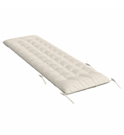 Coussin de chaise longue crème 160x50x10 cm similicuir daim