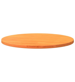 Dessus de table rond cire marron Ø70x2,5 cm bois de pin massif