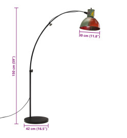 Lampadaire 25 W multicolore 150 cm E27