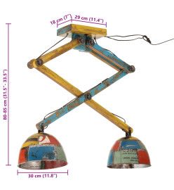 Plafonnier 25 W multicolore 29x18x85 cm E27