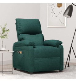 Fauteuil de massage Vert foncé Tissu