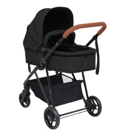 Poussette pour bébé 3-en-1 Anthracite et noir Acier