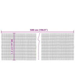 Clôture de jardin 500x80 cm roseau