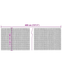 Clôture de jardin 400x100 cm roseau