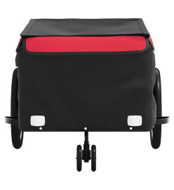 Remorque de vélo noir et rouge 45 kg fer