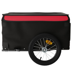 Remorque de vélo noir et rouge 45 kg fer