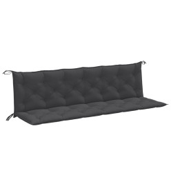 Coussins de banc de jardin lot de 2 anthracite mélangé tissu