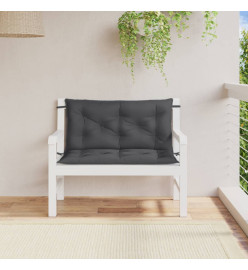 Coussins de banc de jardin lot de 2 anthracite mélangé tissu