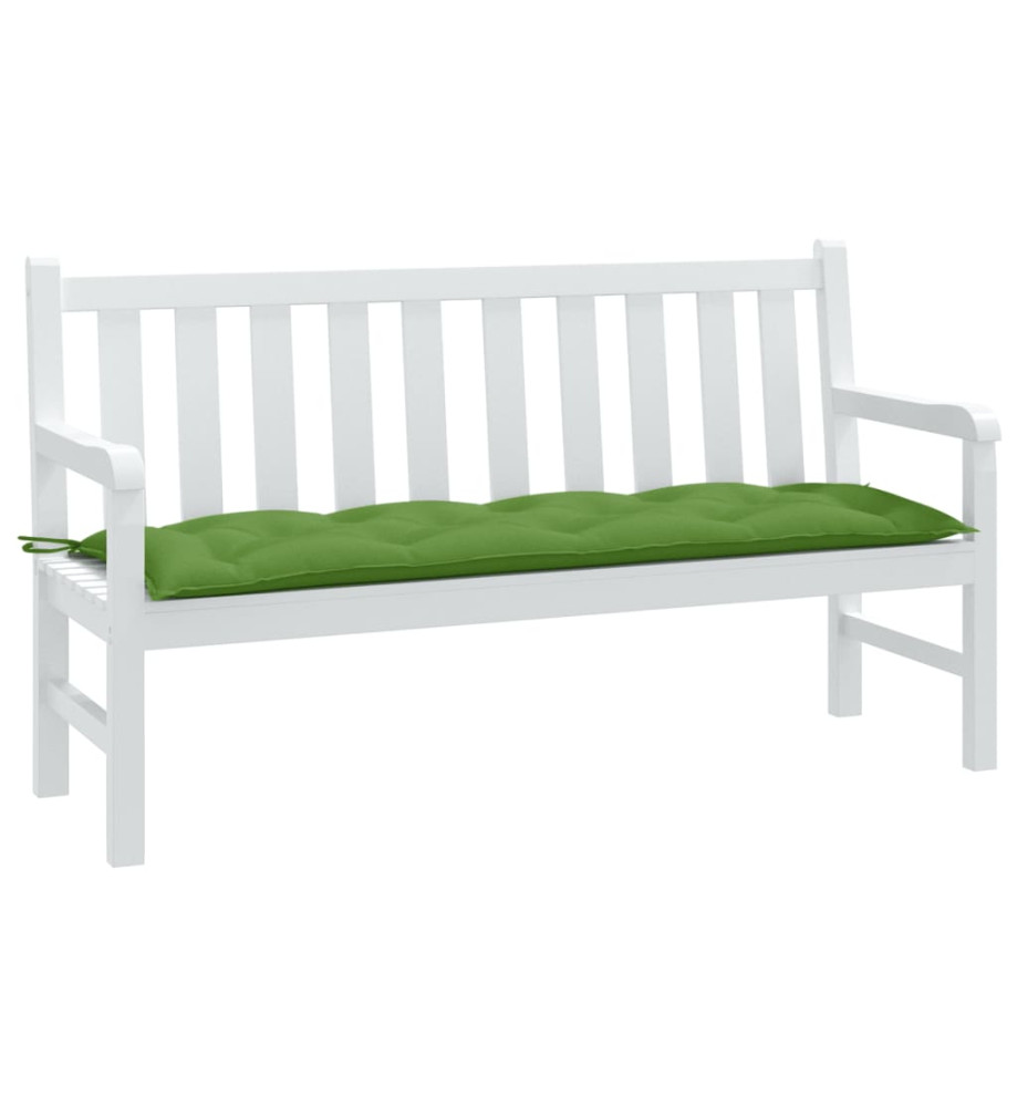 Coussin de banc de jardin vert mélangé 150x50x7 cm tissu