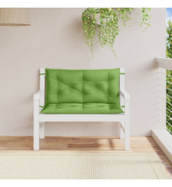 Coussins de banc de jardin lot de 2 vert mélangé tissu