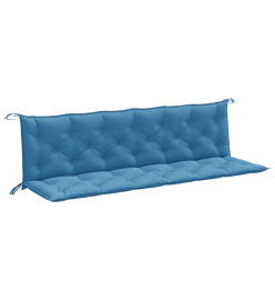 Coussins de banc de jardin lot de 2 bleu mélangé tissu