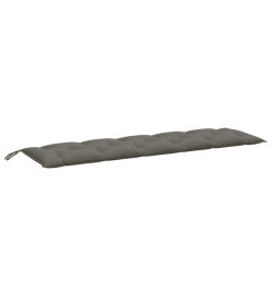 Coussins de banc de jardin lot de 2 gris foncé mélangé tissu