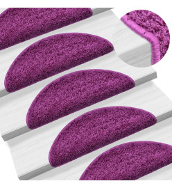 Tapis d'escalier 10 pcs 56x17x3 cm Violet