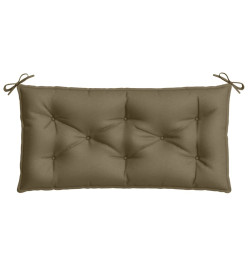 Coussin de banc de jardin taupe mélangé 100x50x7 cm tissu