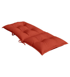 Coussins de chaise à dossier haut lot de 4 rouge mélangé tissu