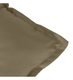 Coussins de chaise à dossier haut lot de 4 taupe mélangé tissu