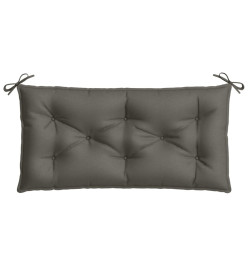 Coussin de banc de jardin gris foncé mélangé 100x50x7 cm tissu