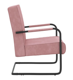 Chaise cantilever Rose Velours