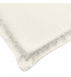 Coussin de chaise longue crème mélangé 200x60x4 cm tissu