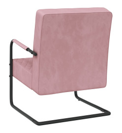 Chaise cantilever Rose Velours