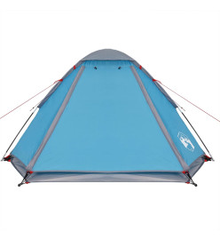 Tente de camping à dôme 4 personnes bleu imperméable