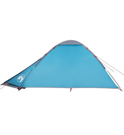 Tente de camping à dôme 4 personnes bleu imperméable