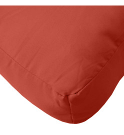 Coussin de palette rouge mélangé 60x60x10 cm tissu