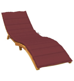 Coussin de chaise longue rouge bordeaux mélangé 200x60x4 cm