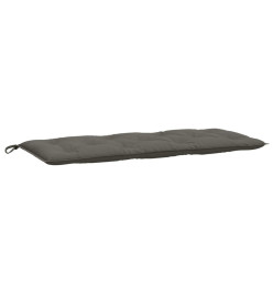 Coussins de banc de jardin lot de 2 gris foncé mélangé tissu