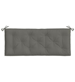 Coussins de banc de jardin lot de 2 gris foncé mélangé tissu