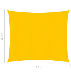 Voile d'ombrage 160 g/m² Jaune 2,5x2,5 m PEHD