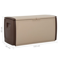 Récipient de stockage Beige et marron 122x56x63 cm