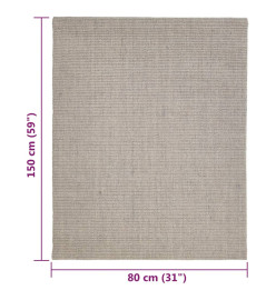 Tapis Sisal naturel 80x150 cm Sableux