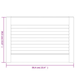 Portes d'armoire à persiennes 4pcs blanc 39,5x59,4cm pin massif