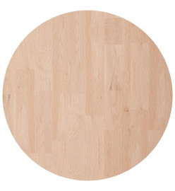 Dessus de table rond Ø50x4 cm Bois de chêne massif non traité