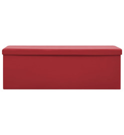 Banc de rangement pliable Rouge bordeaux PVC