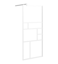 Paroi de douche 90x195 cm ESG Verre Blanc