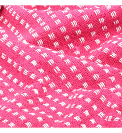 Couverture coton à carreaux 160x210 cm Rose