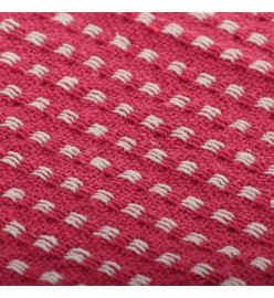 Couverture coton à carreaux 160x210 cm Rose