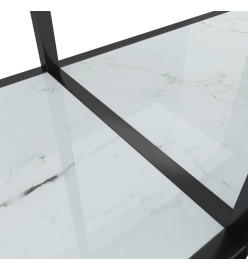 Table console Blanc 140x35x75,5 cm Verre trempé