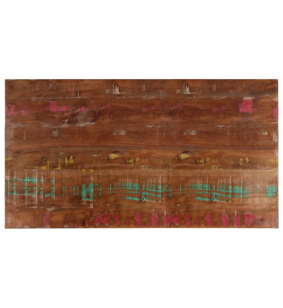 Dessus de table 120x60x3,8cm rectangulaire bois massif récupéré