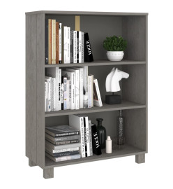 Bibliothèque HAMAR Gris clair 85x35x112 cm Bois de pin massif