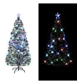 Sapin de Noël artificiel avec support/LED 180 cm fibre optique