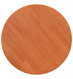 Dessus de table rond cire marron Ø60x2,5 cm bois de pin massif