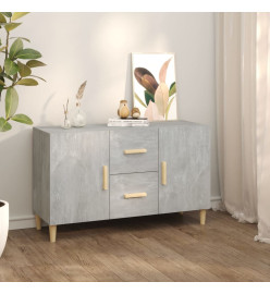 Buffet gris béton 100x36x60 cm bois d'ingénierie