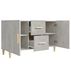 Buffet gris béton 100x36x60 cm bois d'ingénierie