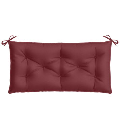 Coussins de banc de jardin lot de 2 rouge bordeaux mélangé